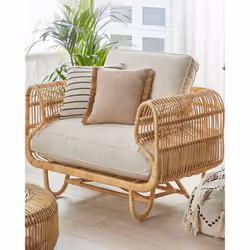 Garden Armchair DOLCEDO Rattan Natural