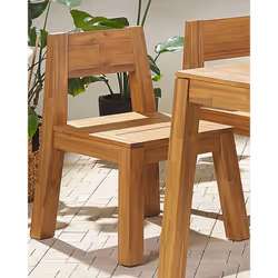Garden Chair LIVORNO Acacia Wood Brown