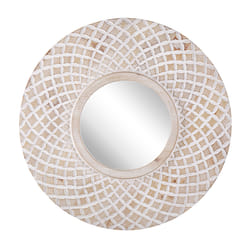 Wall Mirror POMARO 60 cm 60 cm Wood Light Brown