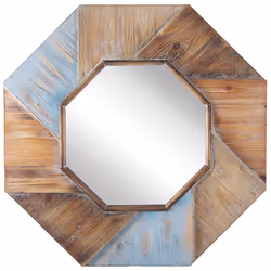 Wall Mirror MIRIO 77 cm 77 cm Wood Brown