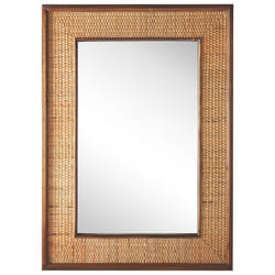 Wall Mirror IGUALA 54 cm 74 cm Bamboo Wood Natural