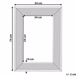 Wall Mirror IGUALA 54 cm 74 cm Bamboo Wood Natural