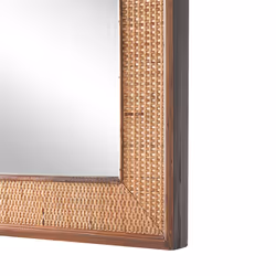 Wall Mirror IGUALA 54 cm 74 cm Bamboo Wood Natural