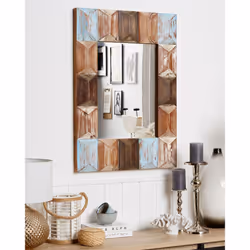 Wall Mirror HIZOTE 63 cm 90 cm Wood Brown - Additional view 4