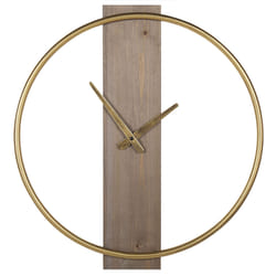 Wall Clock CASITAS 47 cm Wood Gold