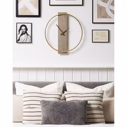 Wall Clock CASITAS 47 cm Wood Gold