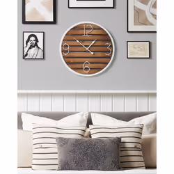 Wall Clock ARRIAGA 50 cm Wood Dark Brown