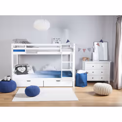 Bunk Bed with Drawers Pine Wood REGAT 90 x 200 cm (EU Single) White