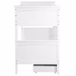 Bunk Bed with Drawers Pine Wood ALBON 90 x 200 cm (EU Single) White
