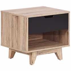 1 Drawer Bedside Table SPENCER Black