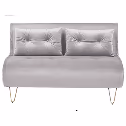 Sofa Bed VESTFOLD Velvet Grey 2 Seater