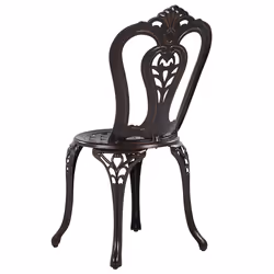 Set of 2 Garden Chairs BOVINO Metal Dark Brown