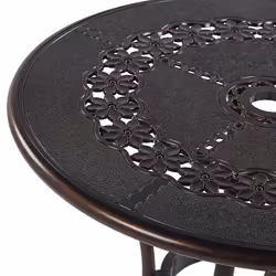 Bistro Table BOVINO 65 cm 65 cm Metal Dark Brown