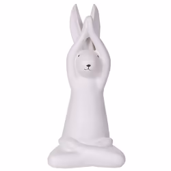Set of 3 Figurines Hare BREST Ceramic White