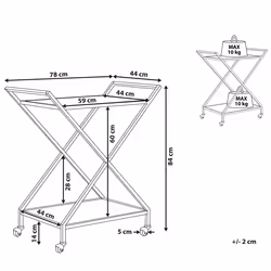 Kitchen Trolley IVERA Metal Transparent