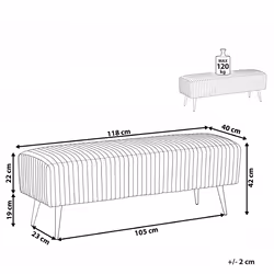 Bench PATERSON Velvet Pink