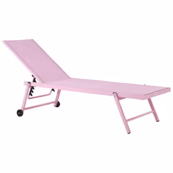Sun Lounger PORTOFINO Reclining Metal Pink