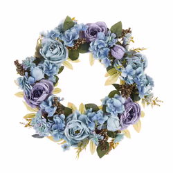 Door Wreath ø 50 cm Blue GALDAR
