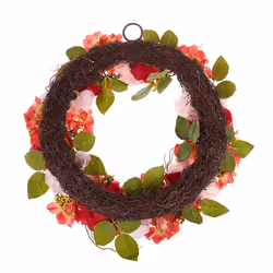 Door Wreath Ã¸ 50 cm Red and Pink AGULO