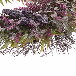Decorative Wreath Ã¸ 50 cm Purple TELDE - Additional view 4