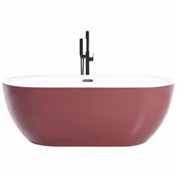 Freestanding Bathtub CARRERA 1700 x 800 mm Burgundy