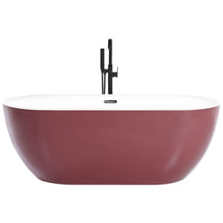 Freestanding Bathtub CARRERA 1700 x 800 mm Burgundy