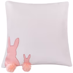 Set of 2 Cushions Rabbit Print 45 x 45 cm White PHLOX