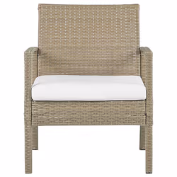 4 Seater PE Rattan Garden Sofa Set Light Brown MARSALA