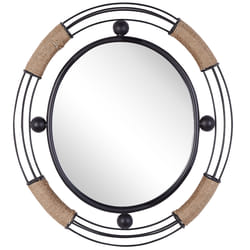 Wall Mirror MOULINS 50 cm 55 cm Metal Black
