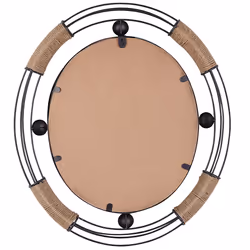Wall Mirror MOULINS 50 cm 55 cm Metal Black