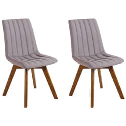 Set of 2 Dining Chairs CALGARY Taupe