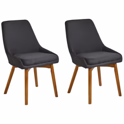 Set of 2 Dining Chairs MELFORT Black