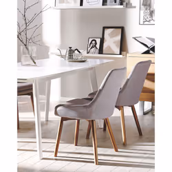 Set of 2 Dining Chairs MELFORT Taupe