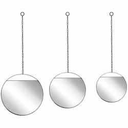 Wall Mirror ODOS 33/29/24 cm 80/75/69 cm Metal Black