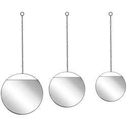 Wall Mirror ODOS 33/29/24 cm 80/75/69 cm Metal Black
