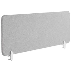 Desk Screen 130 x 40 cm Light Grey WALLY