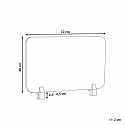 Desk Screen 72 x 40 cm Blue WALLY