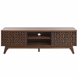TV Stand PRESCOT Dark Brown - Additional view 4
