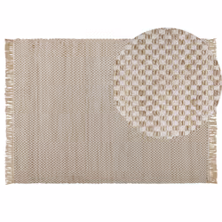 Jute Area Rug 140 x 200 cm Beige ZERDALI