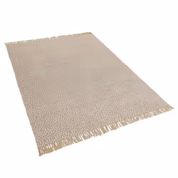 Jute Area Rug 140 x 200 cm Beige POZANTI