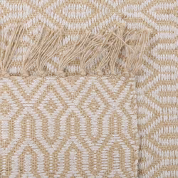 Jute Area Rug 140 x 200 cm Beige POZANTI