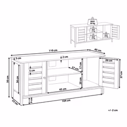TV Stand VILSECK Dark Brown