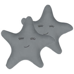 Set of 2 Cotton Kids Cushions Star 40 x 40 cm Grey BHOPAL