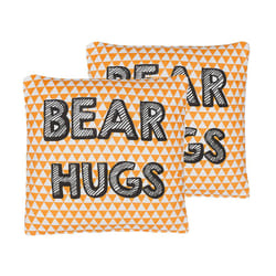 Set of 2 Cotton Kids Cushions Print 40 x 40 cm Orange RADZKOT