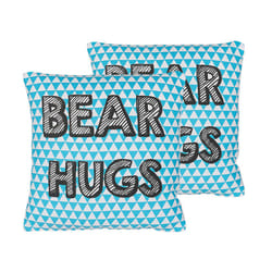 Set of 2 Cotton Kids Cushions Print 40 x 40 cm Blue RADZKOT