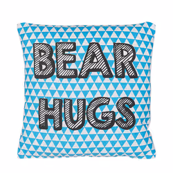 Set of 2 Cotton Kids Cushions Print 40 x 40 cm Blue RADZKOT