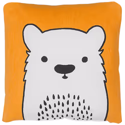 Set of 2 Cotton Kids Cushions Bear 45 x 45 cm Orange WARANASI