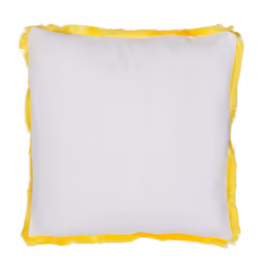 Set of 2 Fringed Cushions Monkey Print 45 x 45 cm Yellow MANJU