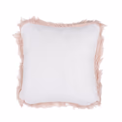Set of 2 Faux Fur Cushions 42 x 42 cm Pink LUBHA
