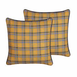 Set of 2 Cushions Chequered Pattern 45 x 45 cm Multicolour DICENTRA